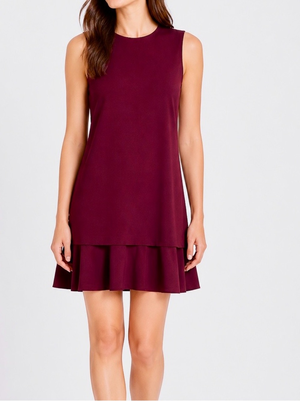 THEORY Malkan Bergen Flared Hem Sleeveless Mini Dress w Pockets